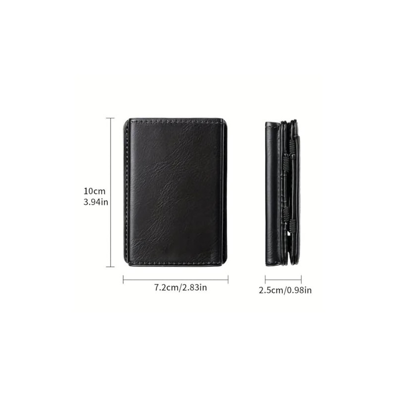 WEXLER Cartera Slim con Protección RFID, Mecanismo Pop-Up de Tarjetas