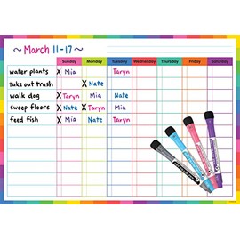 Colorful Dry-Erase Magnetic Task Chart