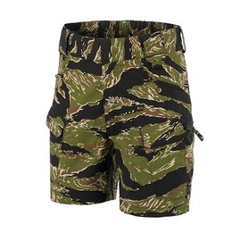 Helikon-Tex Urban (UTU) 6" Tactical Shorts for Men - Lightweight & Breathable Cargo Shorts for Tactical, Military, Police, Hiking, & Hunting (Tiger Stripe Polycotton Stretch Ripstop W36-L6)