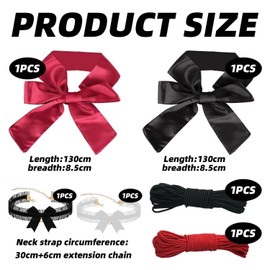 WUFGWBD WUFGWBD 2 Blindfolds, 2 Ropes, 2 Clavicle Collars, Rope Blindfolds, Silk Satin Blindfolds, Gaming Blindfolds