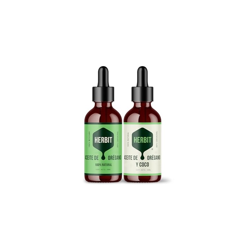 Kit 2 Aceites de Orégano Natural 80% Carvacrol – Frasco