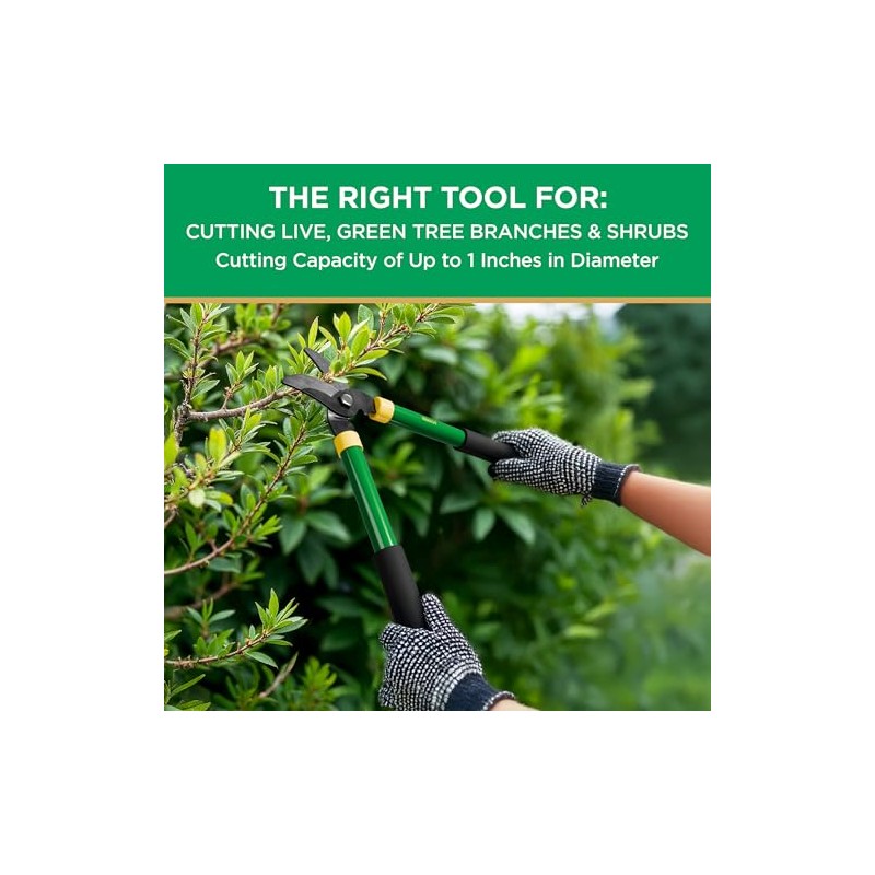 Miracle-Gro 15 in. Bypass Lopper for Tree Branch Trimming and