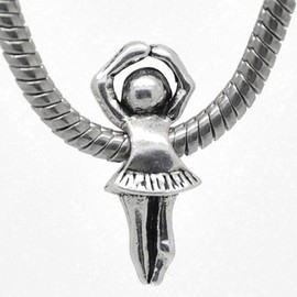 Sexy Sparkles Ballerina Ballet Charm Bead For Snake Chain Charm Bracelet
