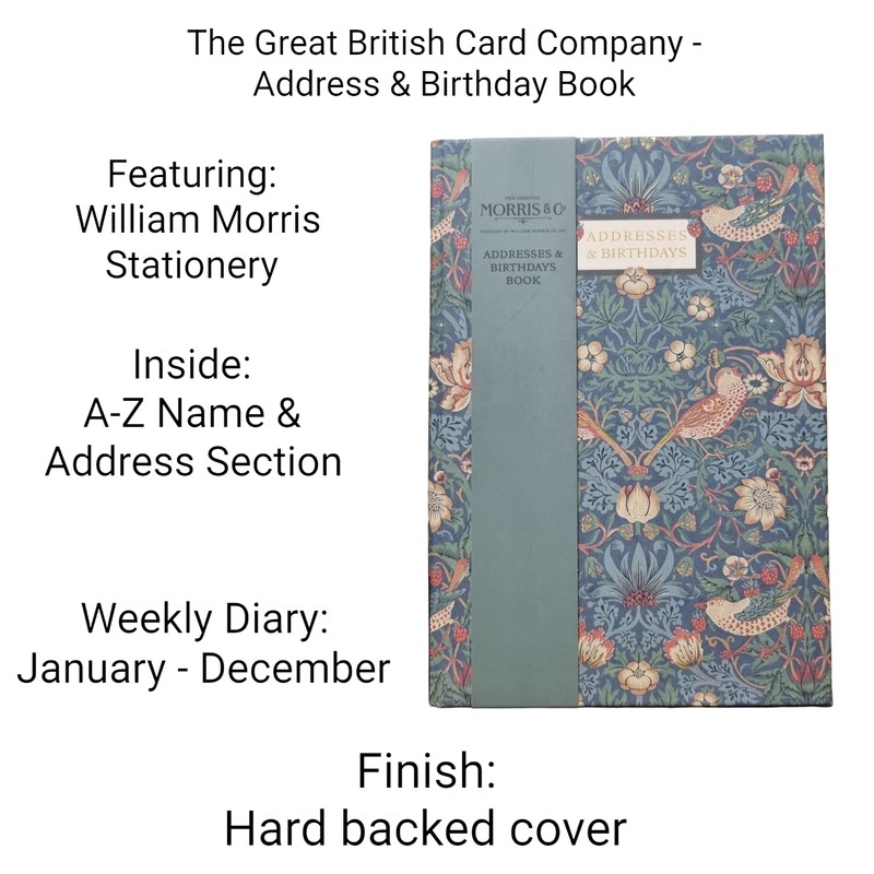 William Morris Stationery - (William Morris - Address & Birthday