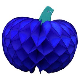 3-Pack 10 Inch Honeycomb Tissue Paper Pumpkin Decoration (Dark Blue)