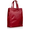 EXAS 1711-6822 Cat Face Tote Bag, Compatible with A4, Red