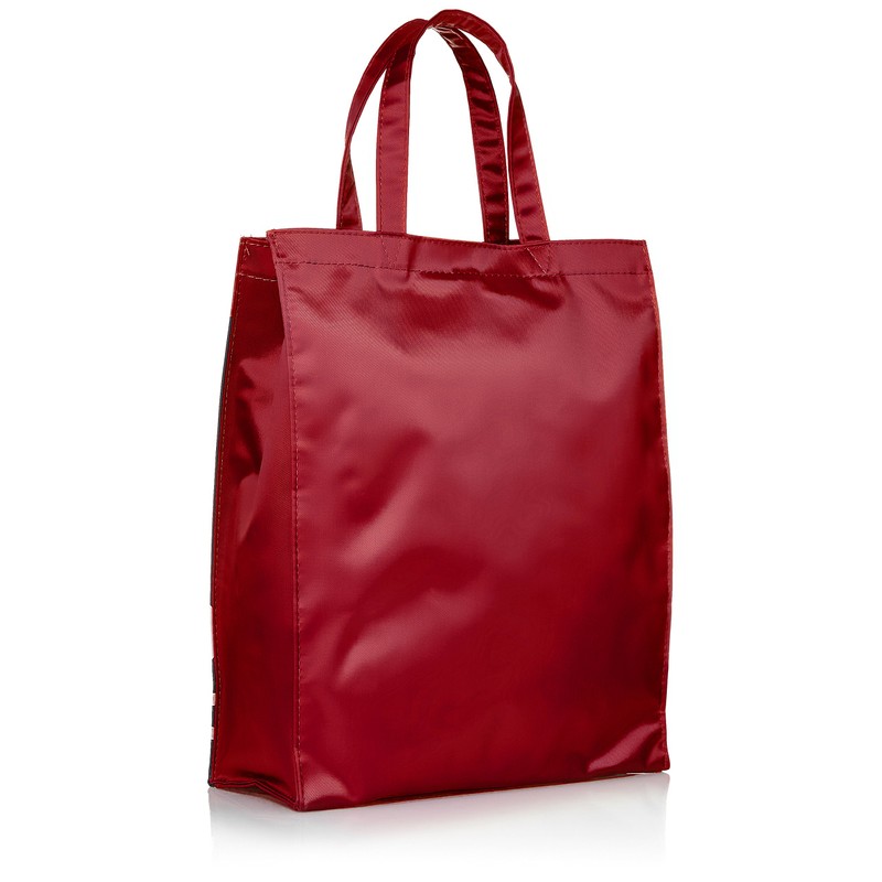 EXAS 1711-6822 Cat Face Tote Bag, Compatible with A4, Red