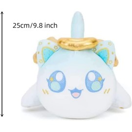 9.8'' Angel Cat Plushies Cute and Soft Anime Cartoon Cat Stuffed Animal Figure Toy Plush Pillow(Angel Cat)