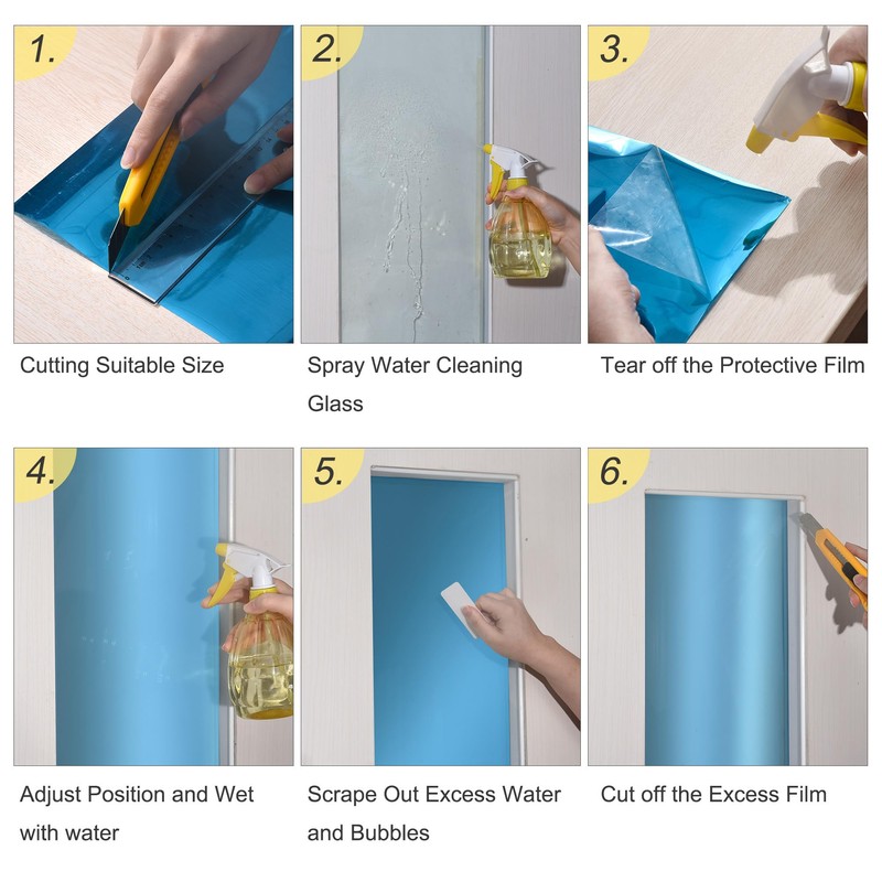MECCANIXITY Window Film, Glass Sun Blocking, Heat Control Self Adhesive