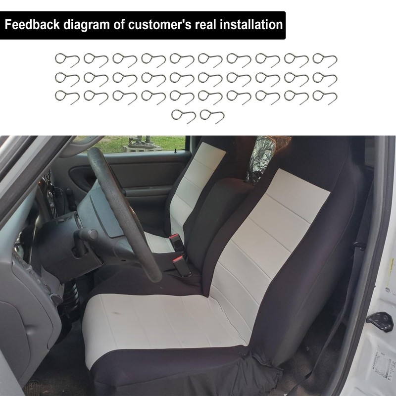 GXARTS 2Pcs Front Driver and Passenger 60/40 High Back Bench