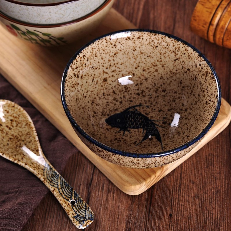 WHJY 4.5 inch Set in 4 Retro Chinese Japanese Creative