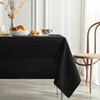 Mysky Home Black Table Cloth 60x120 Inch Black Tablecloth for