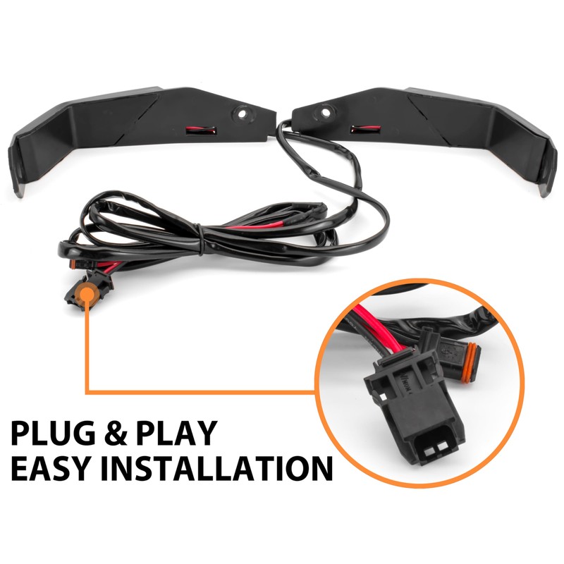 SAUTVS Handguards LED Lights for Can Am Ryker, Aluminum Hand