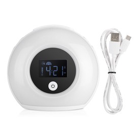 Colourful Wake Up Breathing Lamp Children Bluetooth Speaker Table Light Alarm Clock for Bedroom