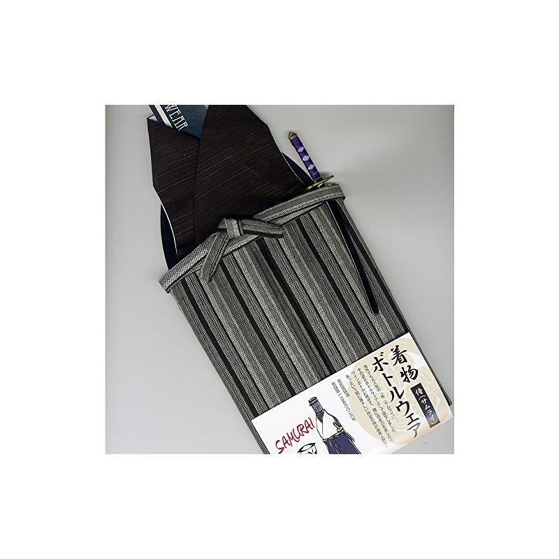 Kimono Bottle Cover Kimono Bottle Wear Samurai (Samurai) Black