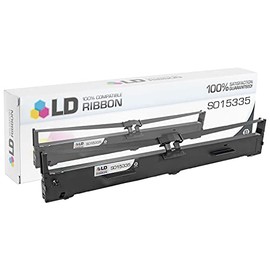 LD Products Compatible Printer Ribbon Cartridge Replacement for Epson S015335 (Single Black) Compatible with the Following Epson Printer Model FX-2190