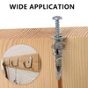 30 Pack Plasterboard Fixings Raw Plugs and Screws 3 Pointed