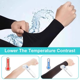 RTDHO 2 Pairs Arm Sleeves for Women and Men, UV Sun Protection Cooling Compression Sleeves Tattoo Cover Up Breathable Arm Sleeve to Cover Arms for Running Cycling Hiking Golf and Outdoor Sports Use