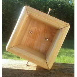 Cedar Wood 4x4 Post Mount for Bird Feeders or Bird House, TBNUP 1S