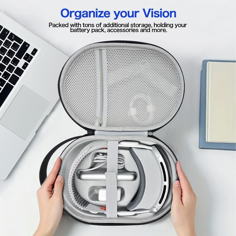 AWINNER Hard Carrying Case Compatible for Apple Vision Pro, Accessories