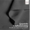 Rohi Dark Grey King Size Flat Sheet Microfibre – Ultra-Soft,