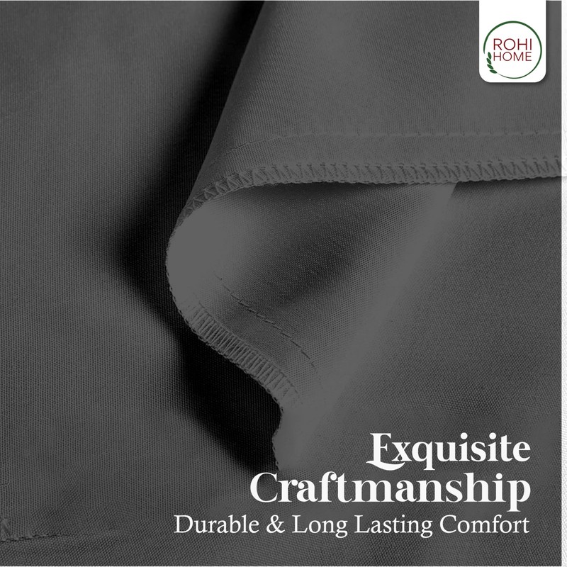 Rohi Dark Grey King Size Flat Sheet Microfibre – Ultra-Soft,