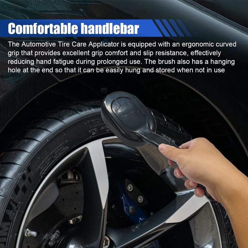 GAOLAOSY Tire Shine Applicator Brush, High-Density Sponge Tire Dressing Applicator