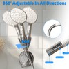 Shower Head Holder, 360° Rotatable & Adjustable Angle, Sideways &