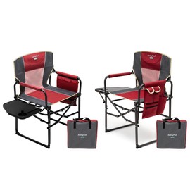 SUNNYFEEL Oversized Camping Directors Chair 2 Pack, Portable Folding Lawn Chairs for Adults Heavy Duty with Side Table,Pocket for Beach, Fishing,Picnic,Concert Outdoor, Foldable Camp Chairs