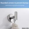 [XMJAS-FURN] Chrome Bathroom Towel Hooks, 304 Stainless Steel Matte, for