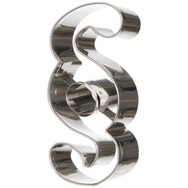 Staedter § Sign Cookie Cutter, Stainless Steel Silver, 30 x 30 x 7.5 cm