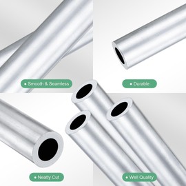 M METERXITY 3-Pack 300mm 6063 Aluminum Round Tube, 14mm ID 22mm OD Seamless Aluminum Tubing for Construction/Machining/DIY Crafting, Metal Straight Pipe [0.55"x0.87"x12"]