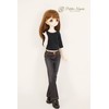 Petite Marie 1/3 MDD Compatible Okayama Straight Jeans Black KOJIMA