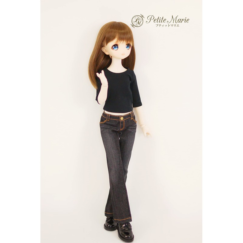 Petite Marie 1/3 MDD Compatible Okayama Straight Jeans Black KOJIMA