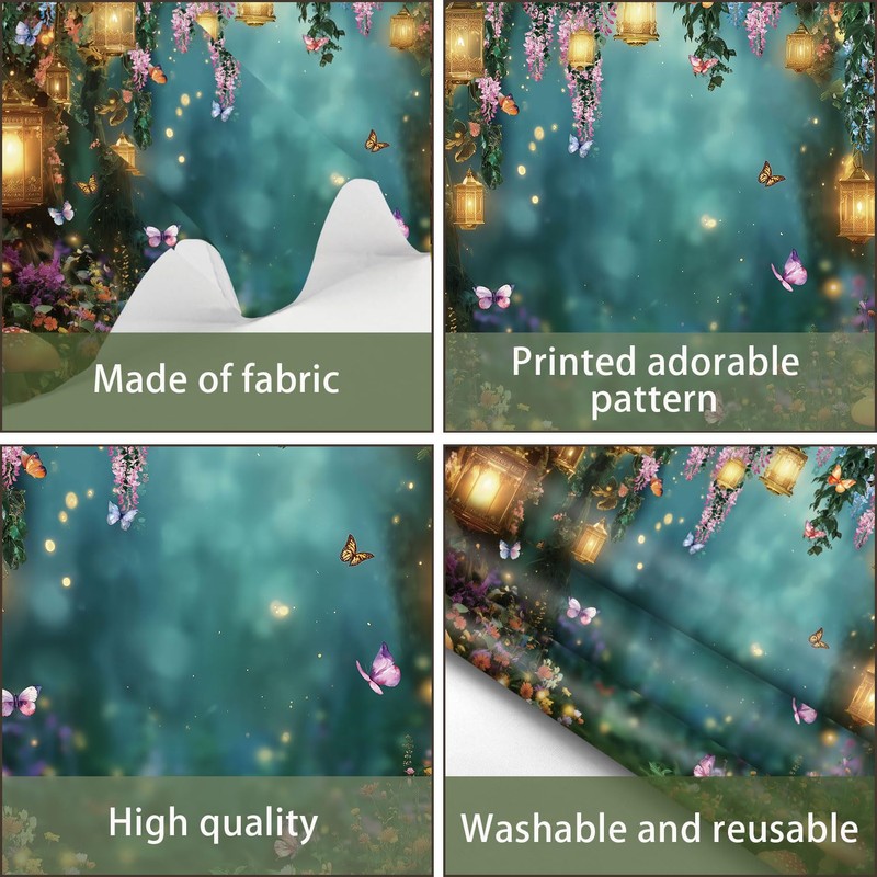 Raoycla Enchanted Forest Backdrop, Fairy Woodland Forest Mushroom Party Decorations