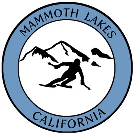 Athena Brands Mammoth Lakes California Skier - Car Truck Window Bumper Graphics Sticker Decal - Columbia Blue