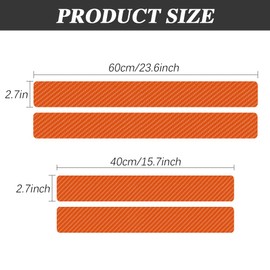 Lecctso 4PCS Car Door Edge Entry Guards, Car Door Sill Protector for Door Edge/Front and Rear Bumper/Door Threshold Anti-Scratch Protection, Universal Car Exterior Accessories for Most Cars (Orange)