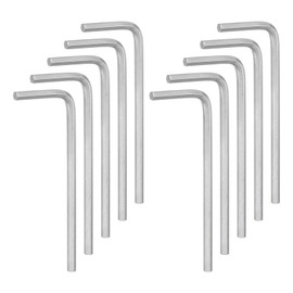 QUARKZMAN 10 x Allen Key 3 mm L-Shape Metric Hex Key Made of Chrome Vanadium Steel Repair Tool for Home Repairs, Silver Tone