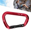 D shape Carabiner Climbing Buckle 25KN Lateral Tension Straight Opening
