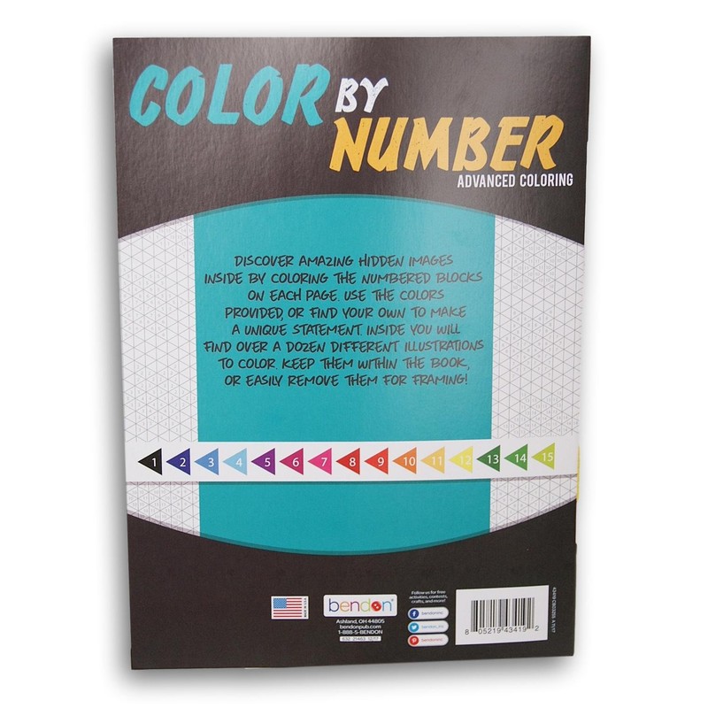 Color By Number Advanced Coloring Book - 32 Pages