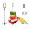 URBEST Bird Food Holder, Bird Feeders, Stainless Steel Parrot Fruit