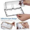 SEWACC Waterproof Outlet Cover Box 2-Gang Adhesive Electrical Socket Protector