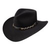 Stetson Black Drifter 4X Felt Hat SBDFTR-1634-07, Black, 7 5/8
