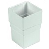 FLOPLAST 65mm Square Downpipe Socket - White