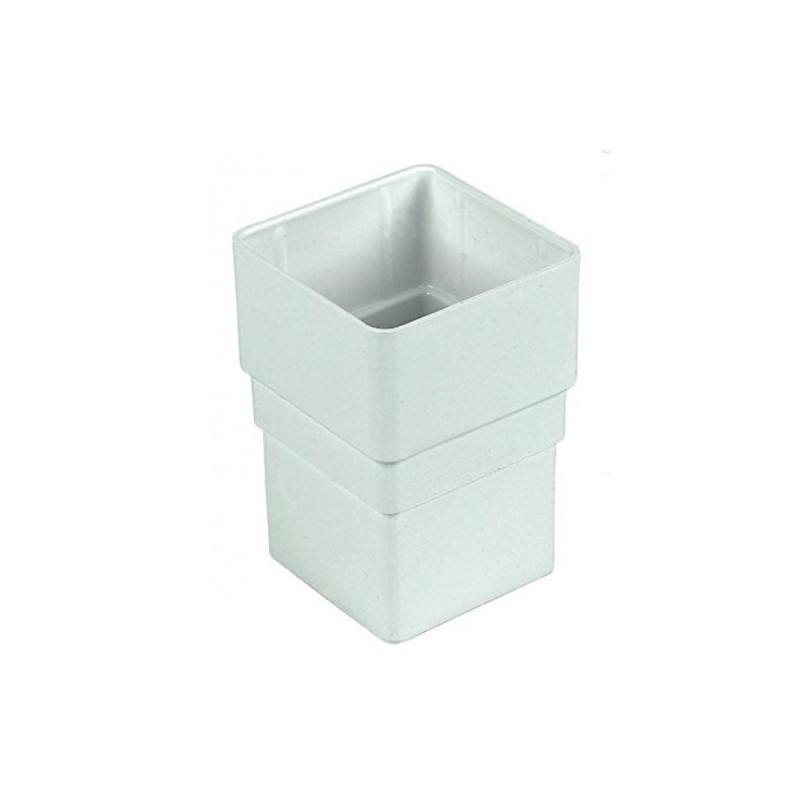 FLOPLAST 65mm Square Downpipe Socket - White