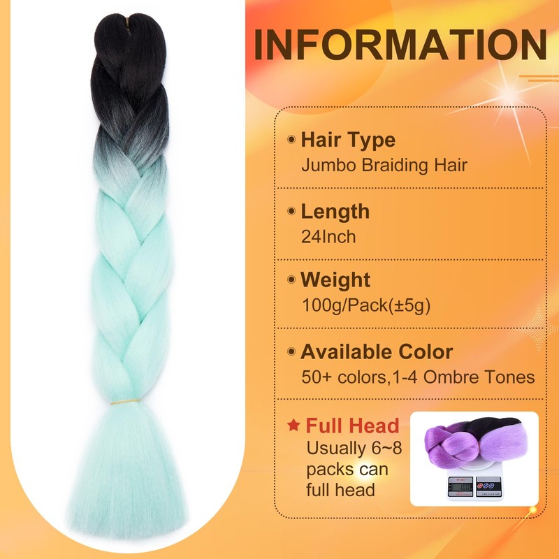Ombre 4 Tones Braiding Hair Extensions Jumbo Braids Hair Extension