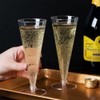 6oz Disposable Champagne Flutes, 2-Piece Construction ((Click Base onto Body),
