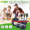 NutriChef 11-Piece Kitchen Cookware Set, Non-Stick Pots and Pans, Easy-to-Clean,