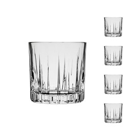 Ocean by Anchor Hocking Traze Present Rocks Glasses (4-Pieces), 12-ounce, Dishwasher Safe