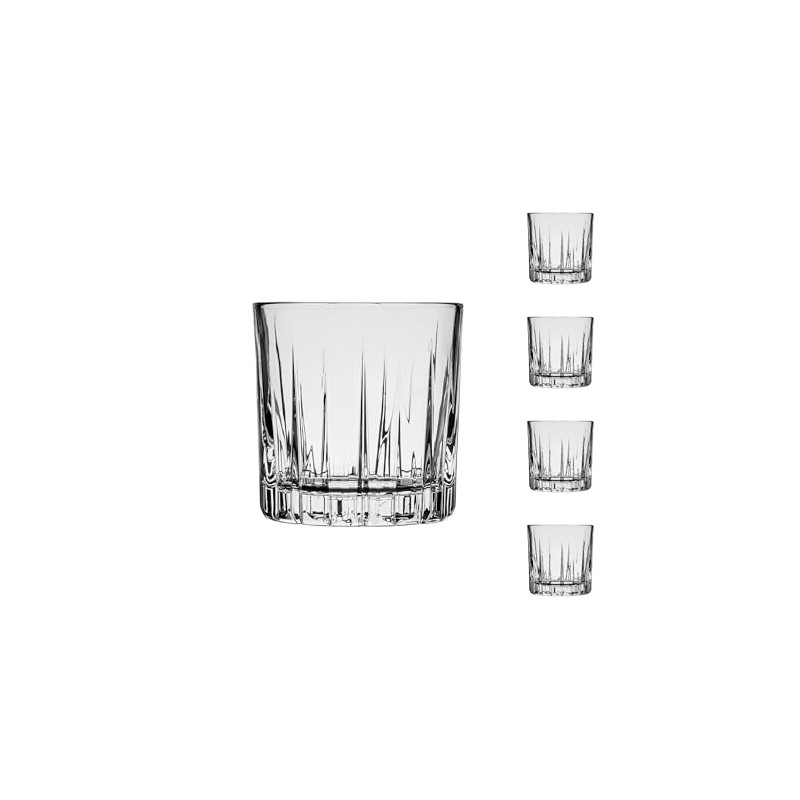 Ocean by Anchor Hocking Traze Present Rocks Glasses (4-Pieces), 12-ounce,